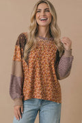 *PREORDER* Fall Foliage Patchwork Long Sleeve Top