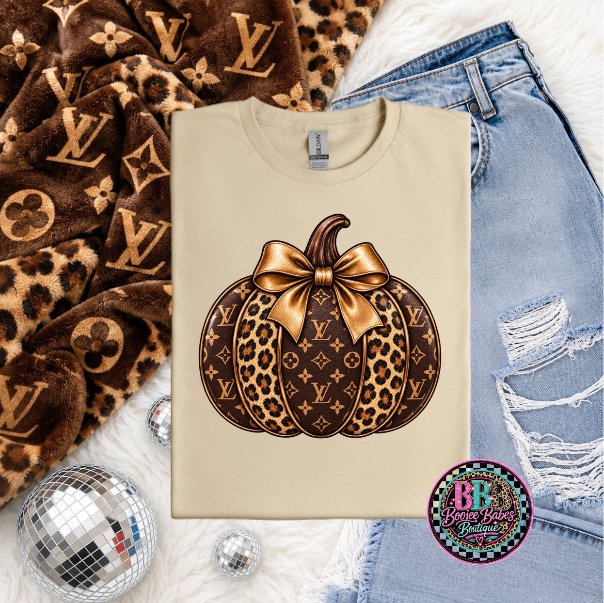 Boojee Leopard Pumpkin Tee | Sweatshirt